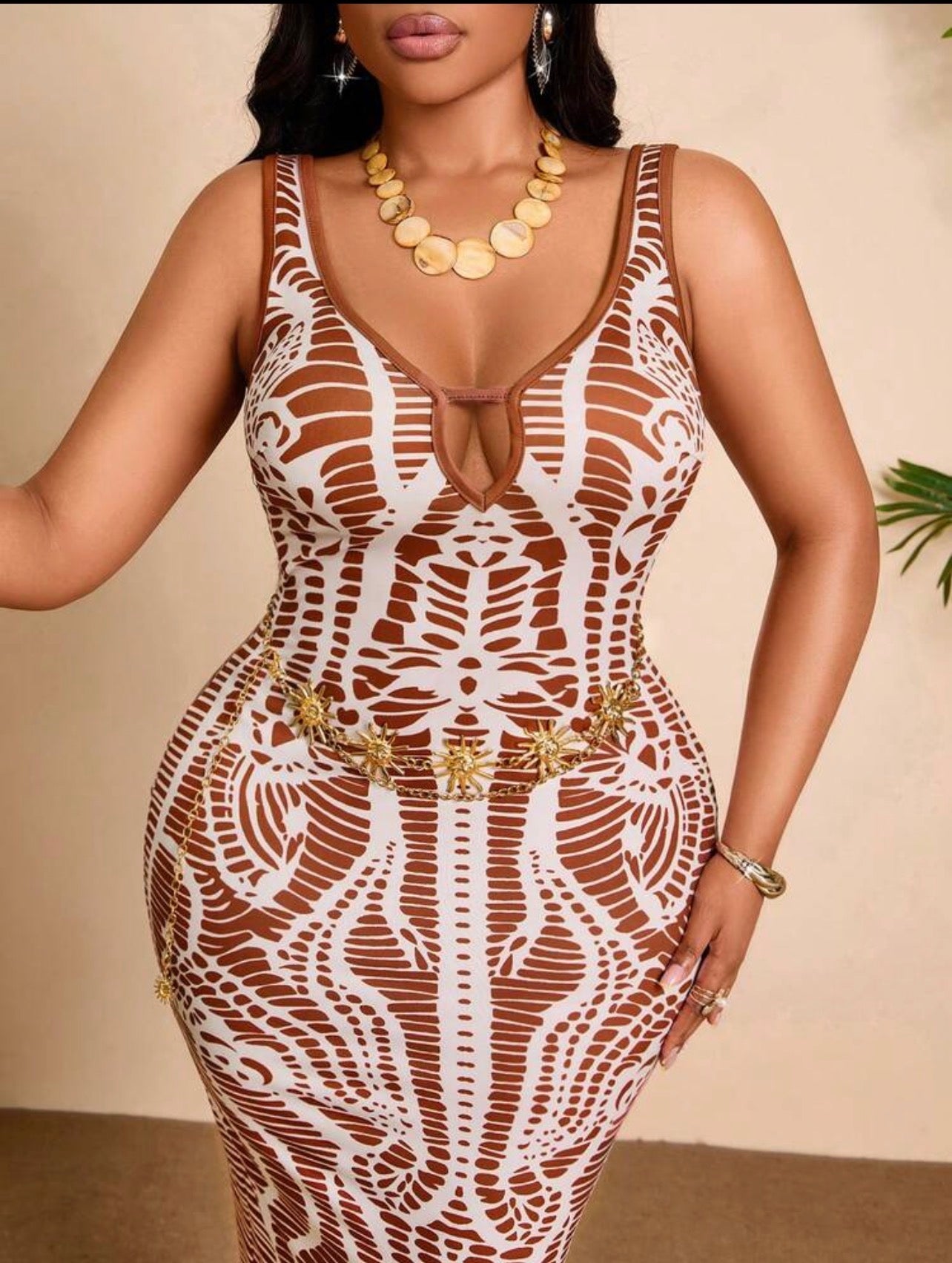 Bodycon Maxi Dress, Sleeveless Deep V Neck Backless Split Knitted Fabric Elegant Long Gown
