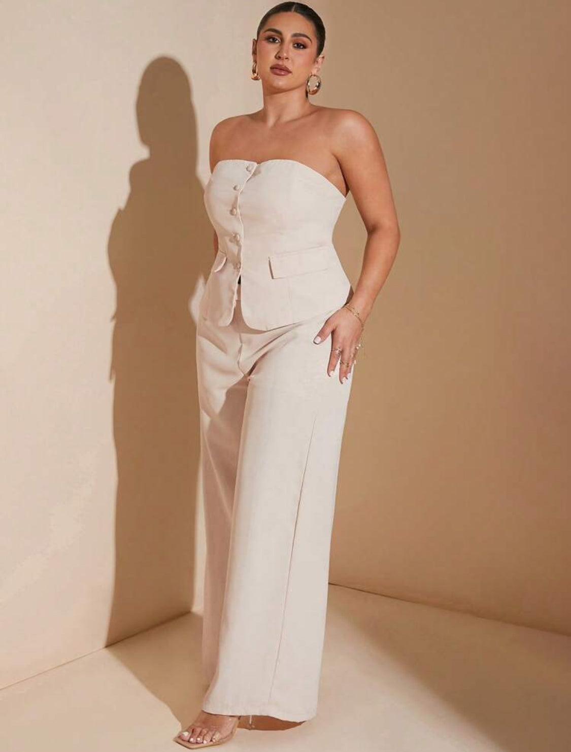 Apricot Armless Two Piece - Corporate Dinner Look