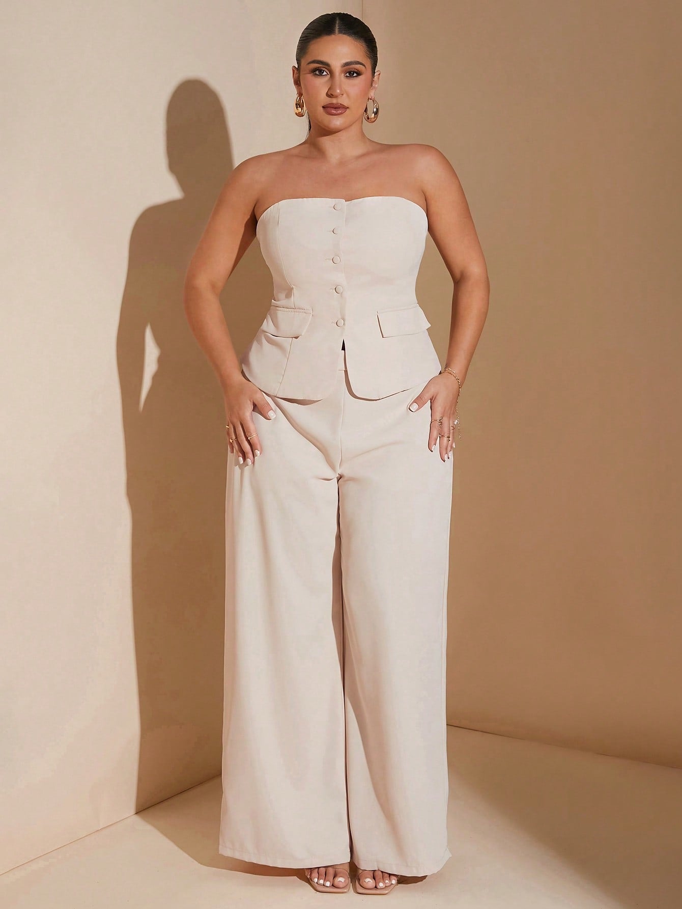 Apricot Armless Two Piece - Corporate Dinner Look