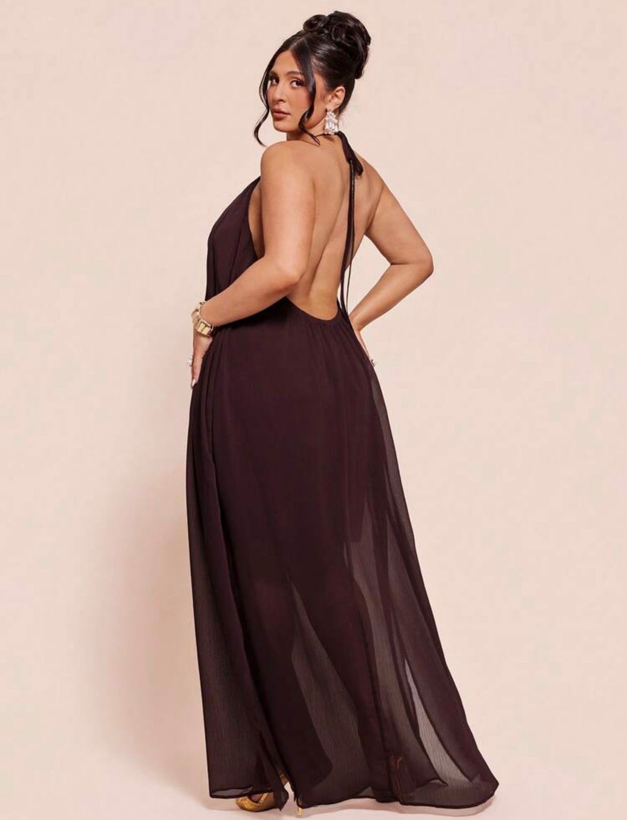 BAE Plus Size Women's Coffee Brown Maxi Dress @CHRISTIANDELOS