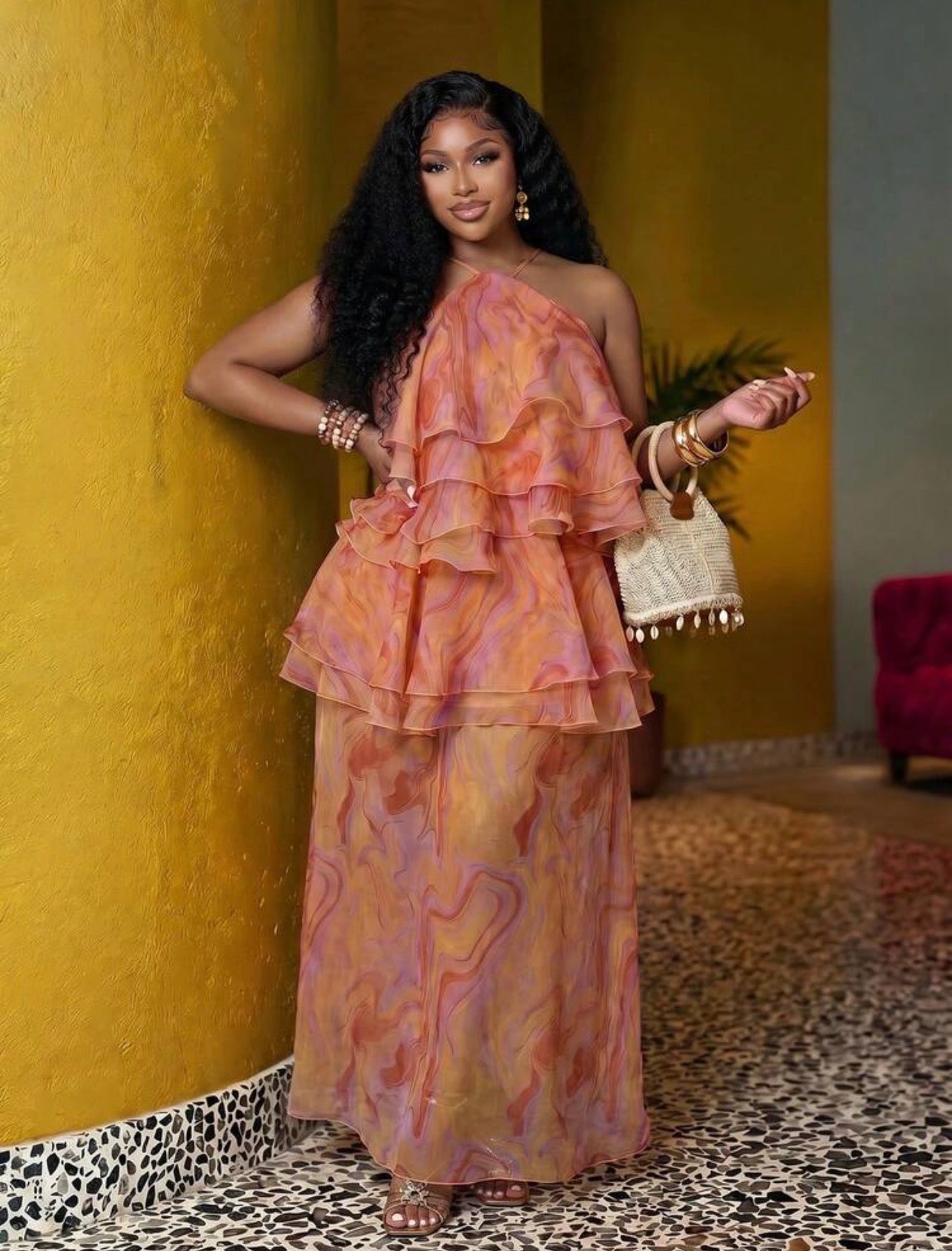 VERI CLASSY VERI DEMURE ~ GORGEOUS STUNNING MAXI DRESS ~ LOOK WITH CLASS