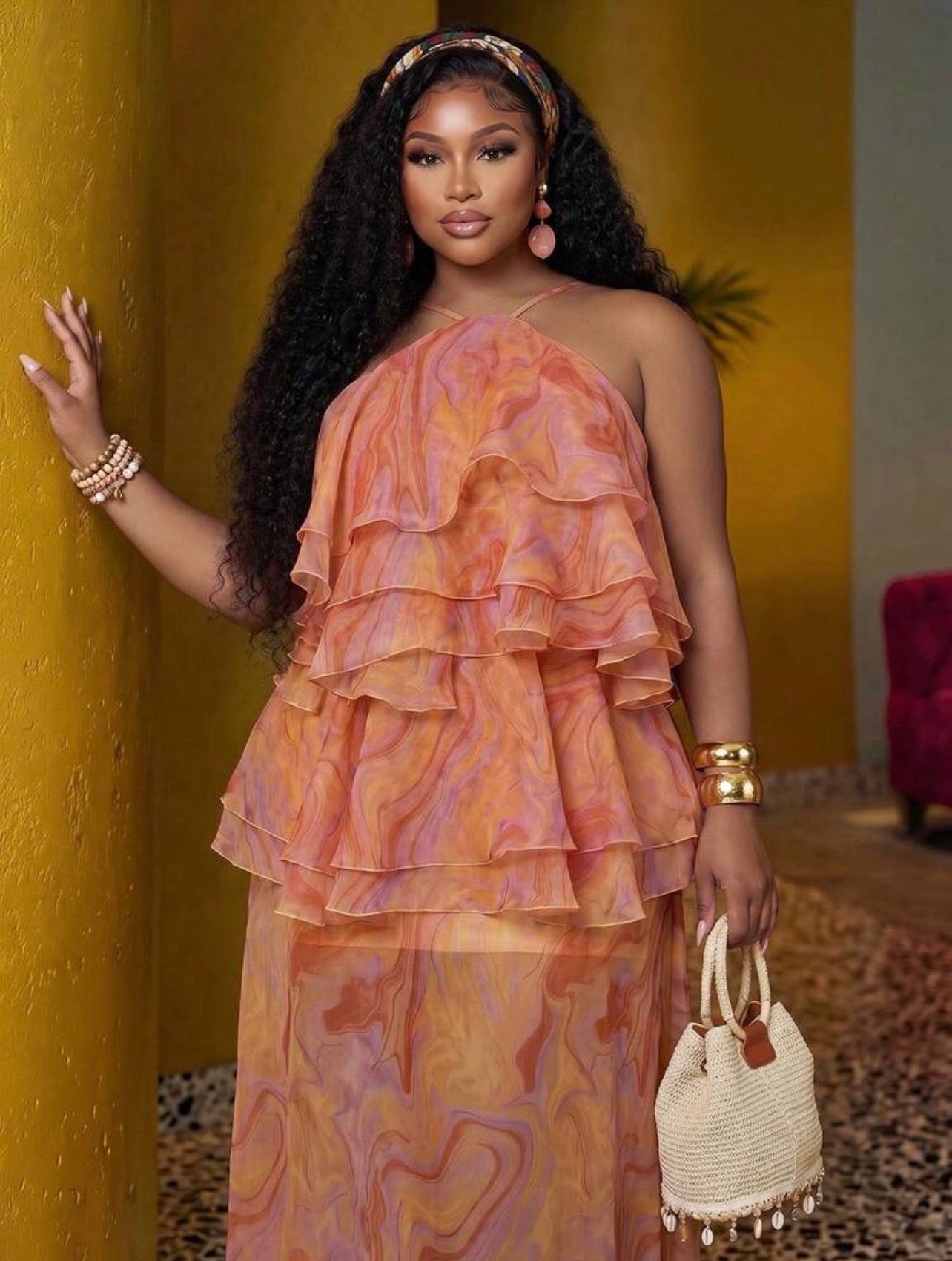 VERI CLASSY VERI DEMURE ~ GORGEOUS STUNNING MAXI DRESS ~ LOOK WITH CLASS