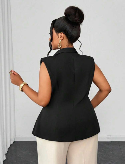 Lapel NeckSide Waist Knot Casual Blazer