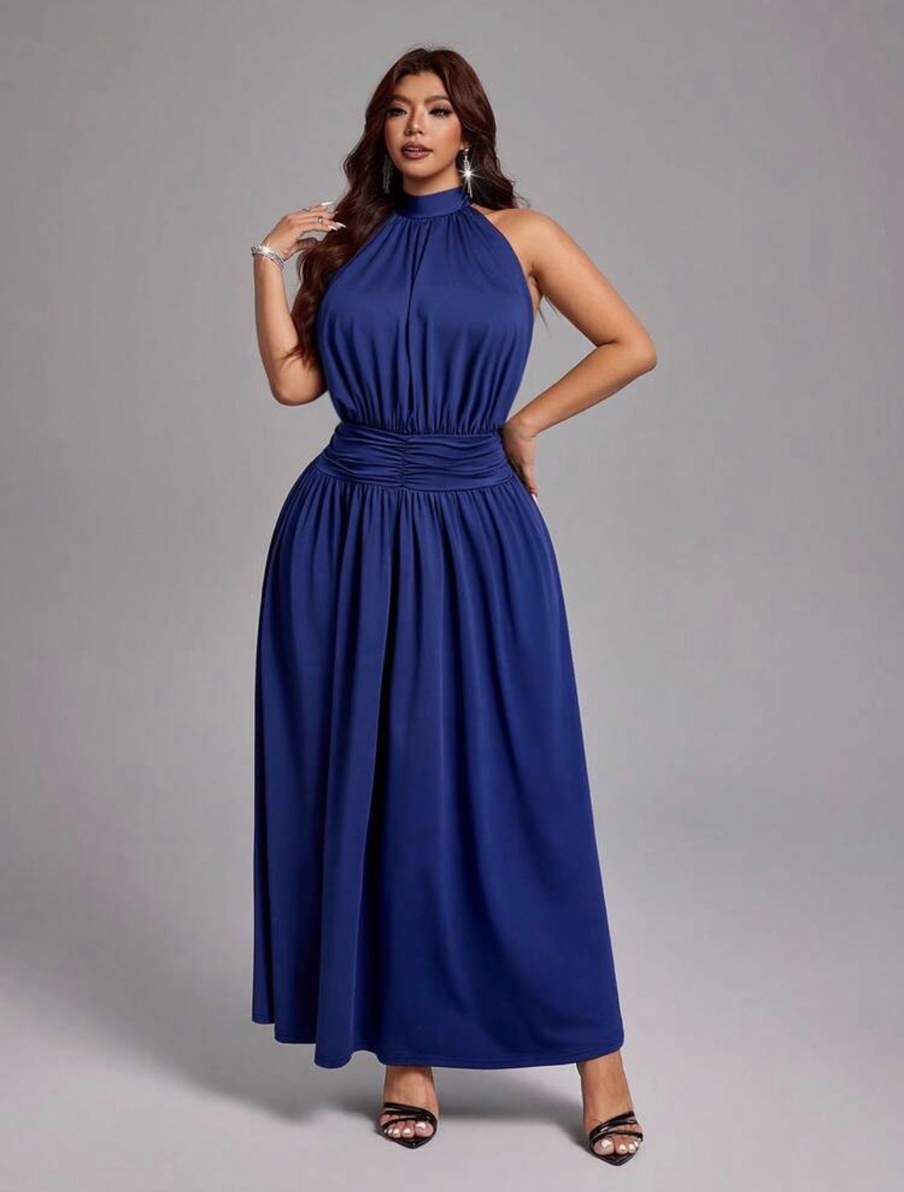 Viva Relle Sexy Backless Sash Bow Off-Shoulder Backless Long Dress @ CHRISTIANDELOS