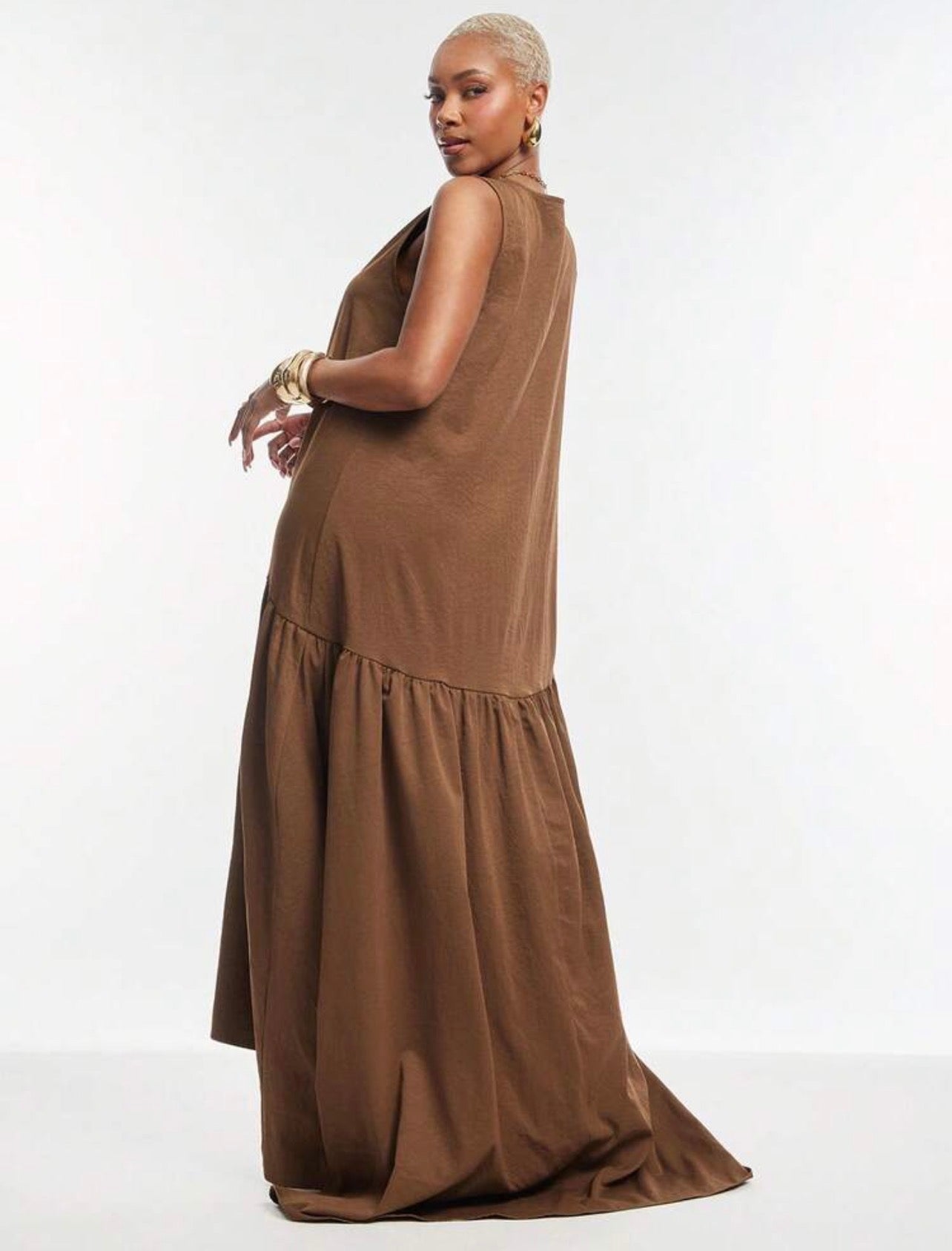 Hem Flowy Sleeveless Maxi Dress, Casual Vacation Dress, Resort Wear For All Occasions @ CHRISTIAN DELOS