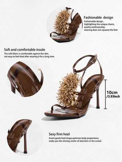 Women's High Heel Sandals, Suitable Night Parties, Gatherings, Outdoor Occasions. Fashionable, Elegant, High-End, Banquet, Mirror Craftsmanship
