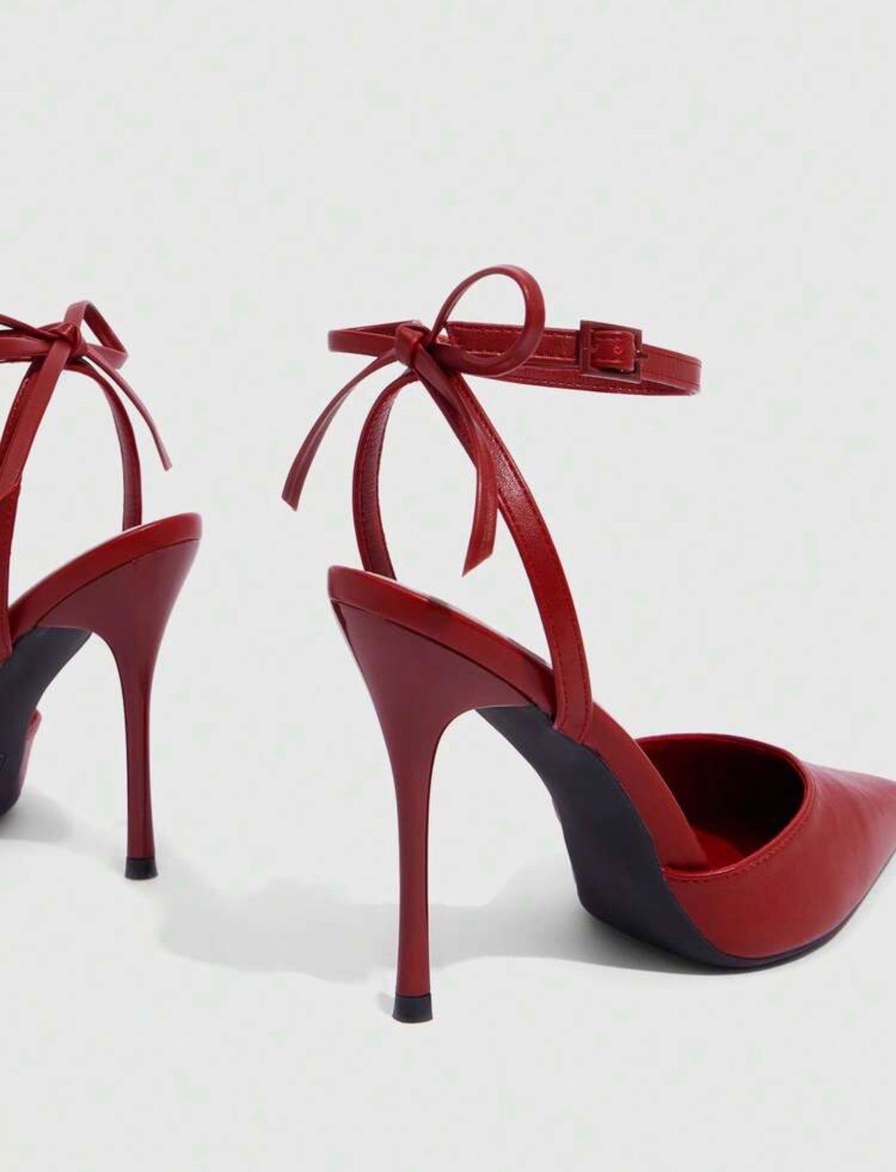Pointed Toe Ankle Strap Stiletto High Heel Pumps