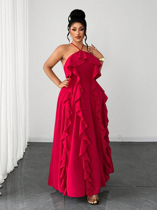 Bold Red Off-Shoulder Backless Bow Dress | Elegant and Beautiful Dress via ChristianDelos