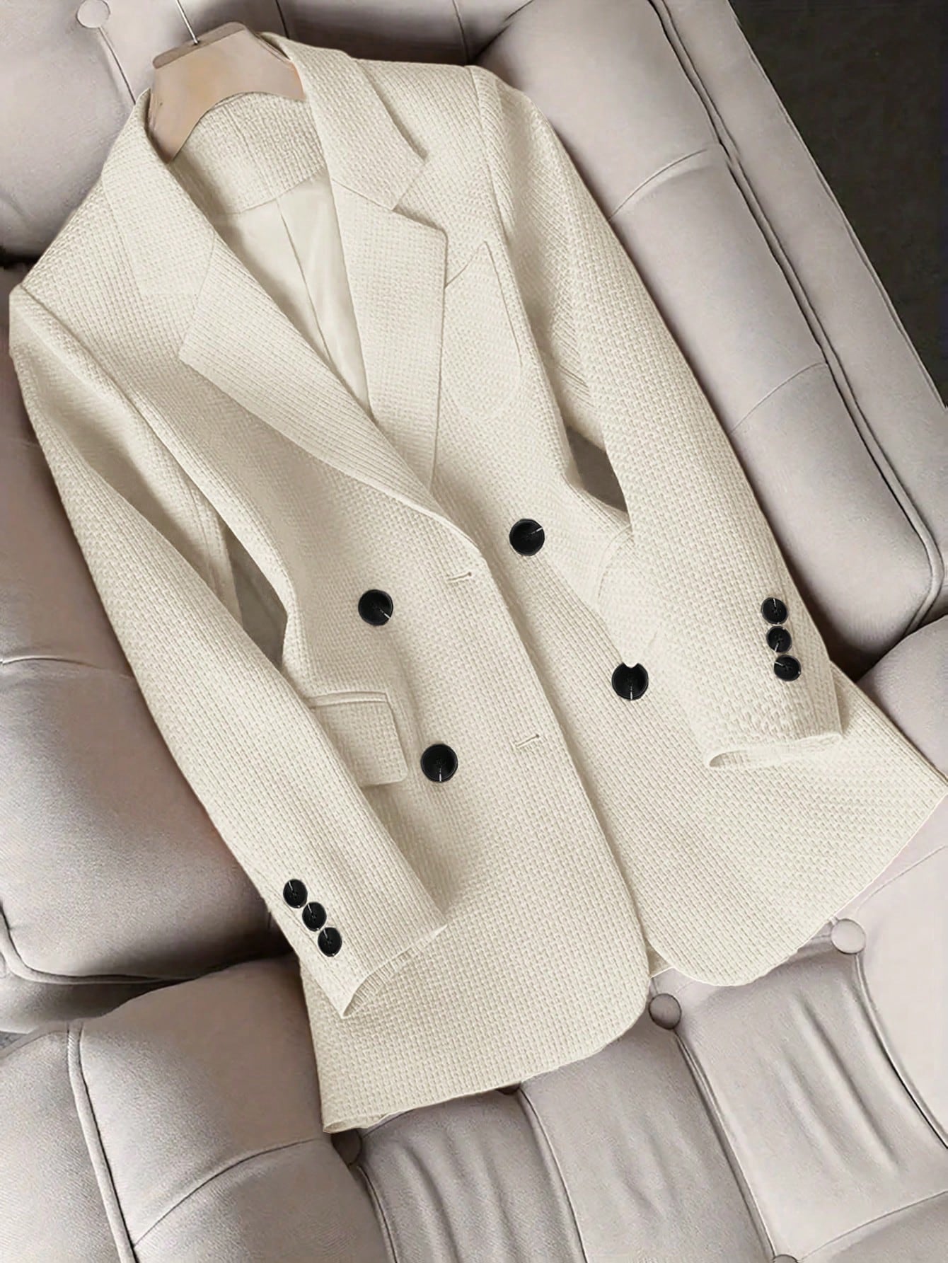 HOMEYEE Notched Collar Long Sleeve Pocket Shirt, Retro Elegant Casual Leisure Business Office OL Wear - ChristianDelos