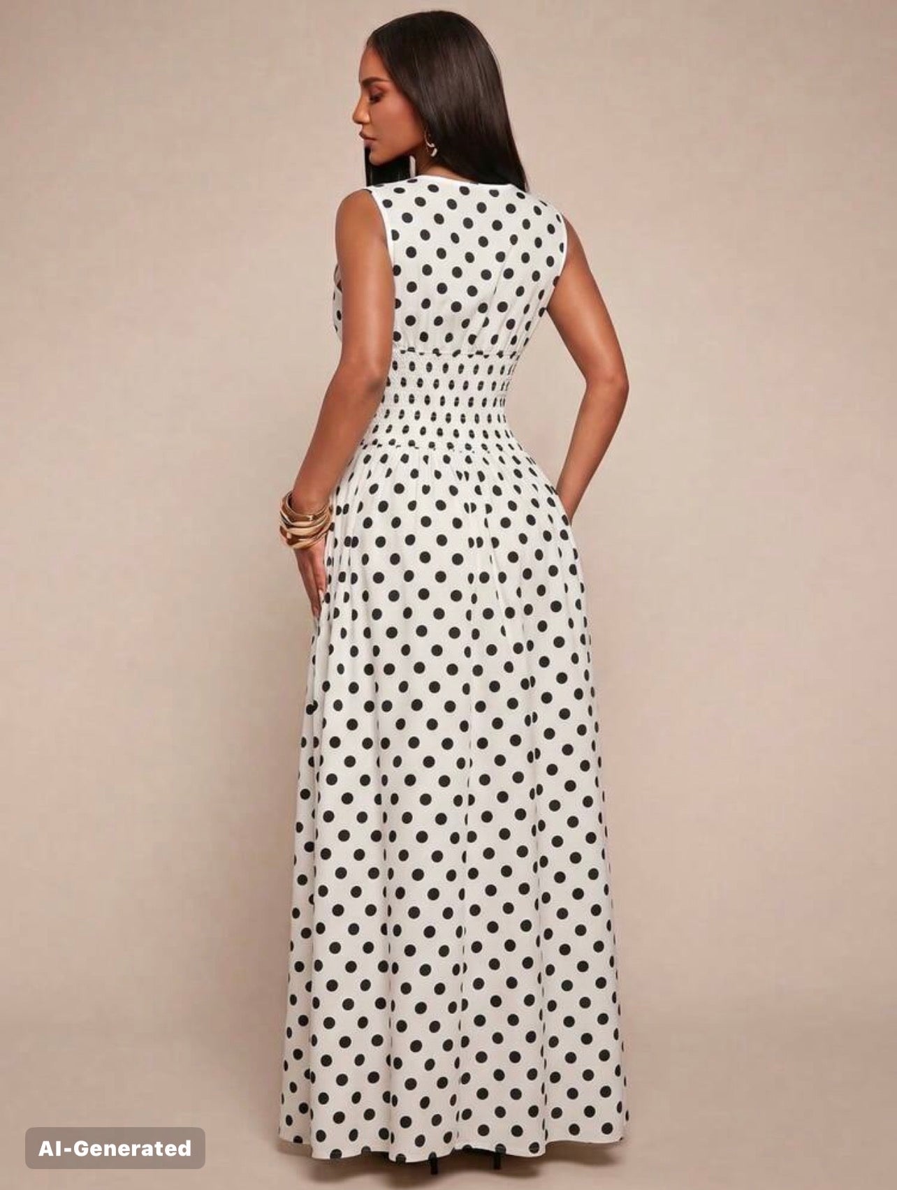 Radiana Women's Sexy Elegant Minimalist Faux Linen V-Neck Tank Dress, Long Dress, Waist-Cinching Dress, Button-Front Dress, Shirt Dress, Full Skirt Dress, Casual Dress, Casual Business lOld Money Style @ CHRISTIAN DELOS