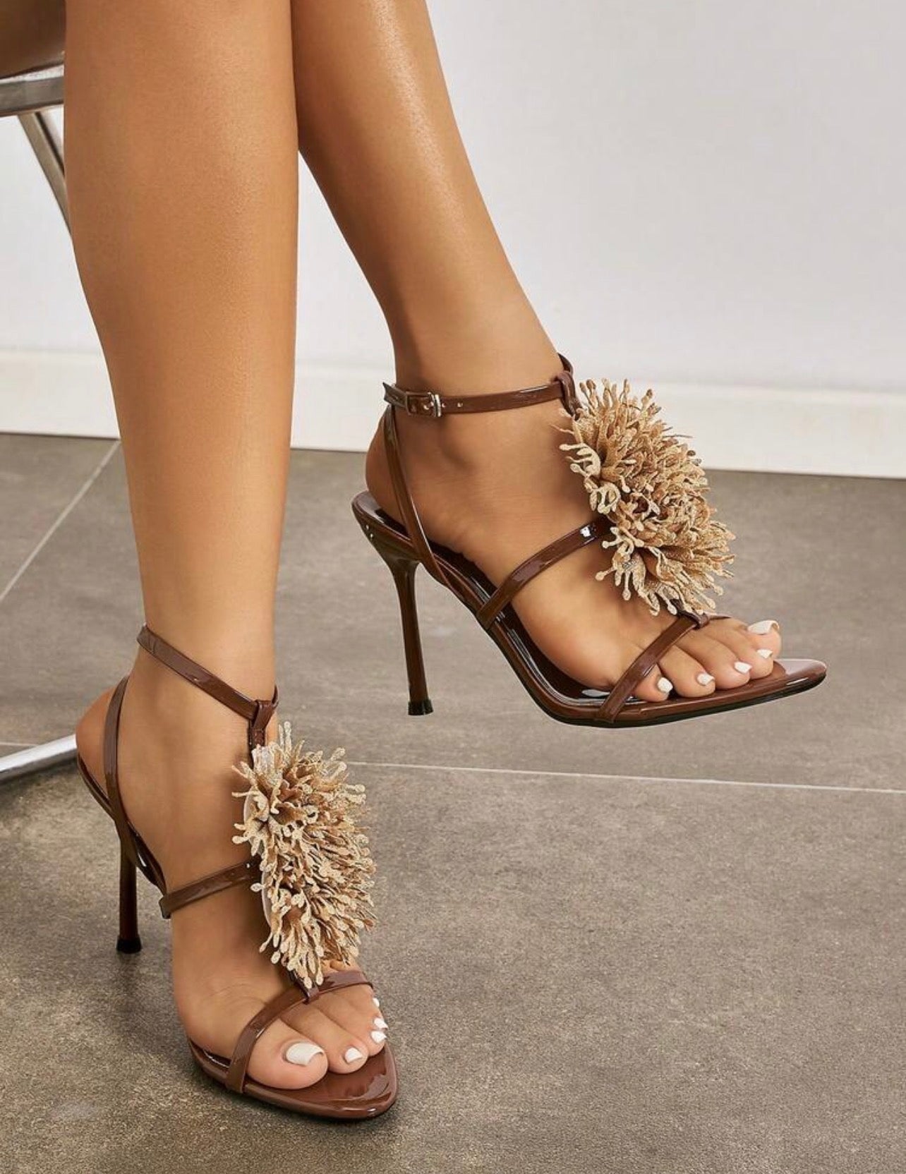 Women's High Heel Sandals, Suitable Night Parties, Gatherings, Outdoor Occasions. Fashionable, Elegant, High-End, Banquet, Mirror Craftsmanship