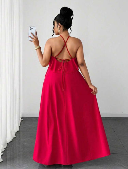 Bold Red Off-Shoulder Backless Bow Dress | Elegant and Beautiful Dress via ChristianDelos