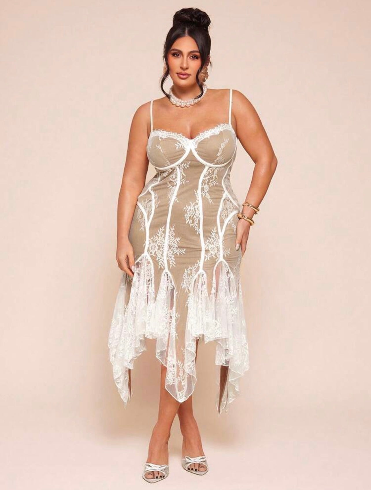 White Lace Elegant Mermaid Dress,Bachelorette Festa Gown @CHRISTIANDELOS