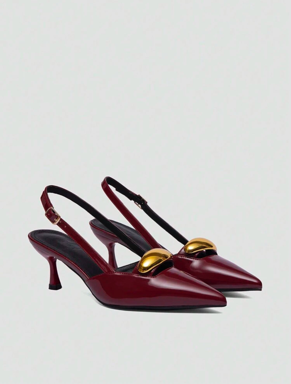 Busychic Burgundy Court High Heels