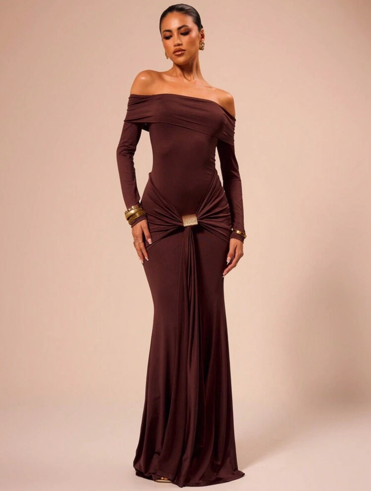 Luxury Wrap Premium Long Dress - Elegantly Tailored