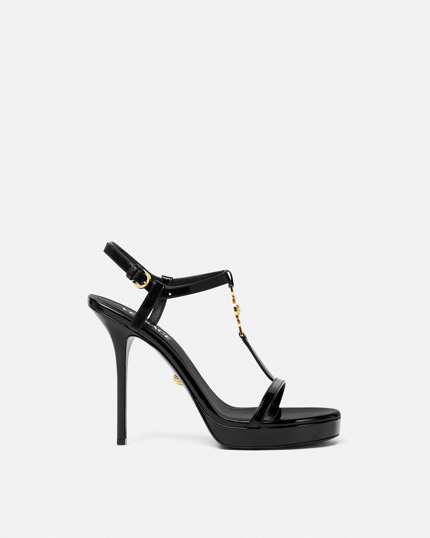 VERSACE '95 PATENT SANDALS 115 MM