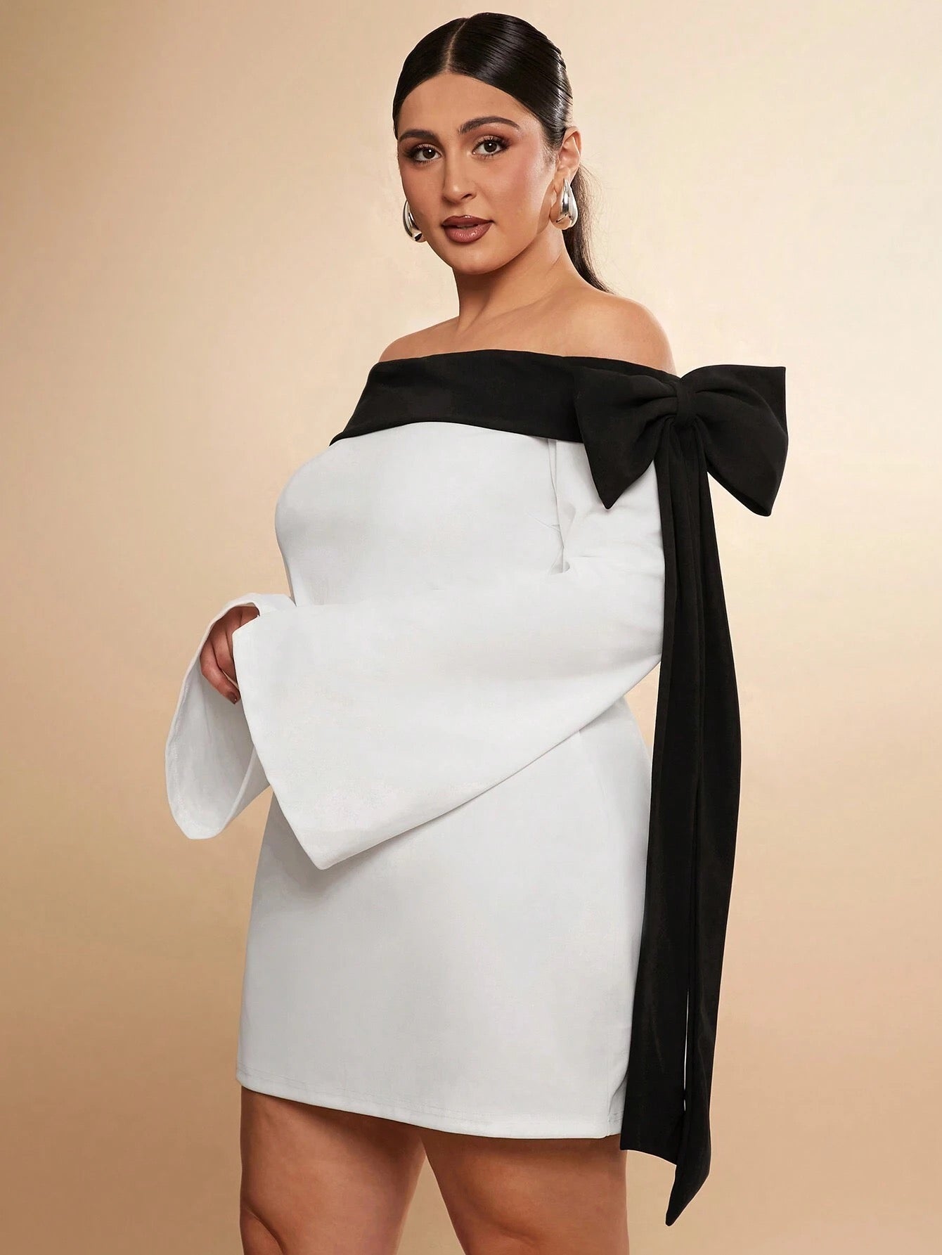 Ribbon Off-Shoulder Party Dress | Class & Elegance